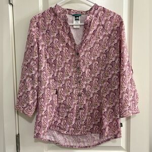 The North Face Pink Paisley Women’s Button Down Shirt